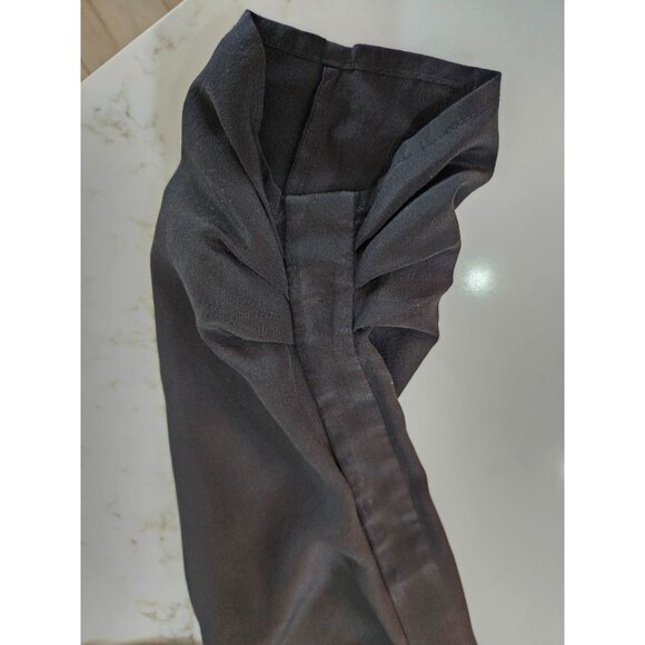 BCBGMaxAzria Silk Addy Blouse Sz. Small Landscape Print Artsy Art To Wear B&W - Picture 7 of 12